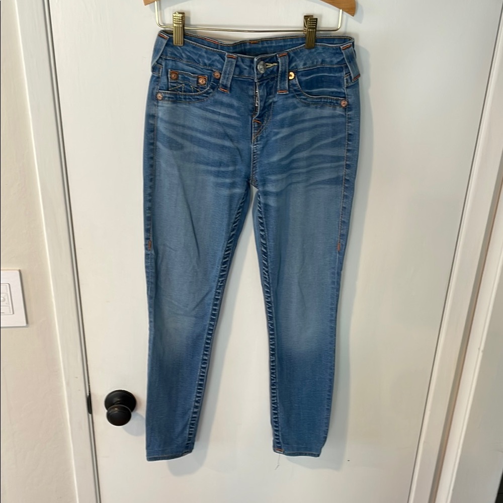 True Religion Blue Skinny Jeans Classic Style